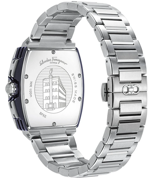 Salvatore Ferragamo Men's F-80 Tonneau Skeleton Quartz