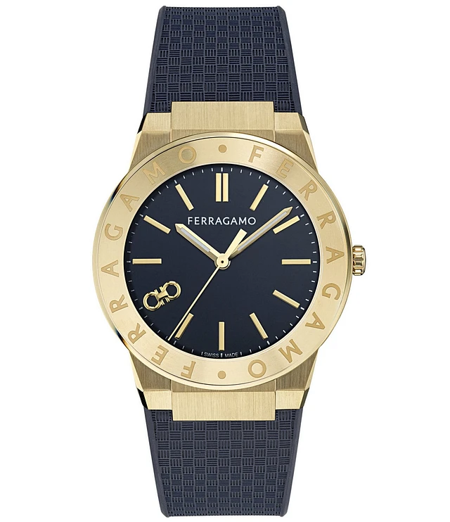 Salvatore Ferragamo 時計 Salvatore Ferragamo Men's F-80 Tonneau Skeleton Quartz Chronograph