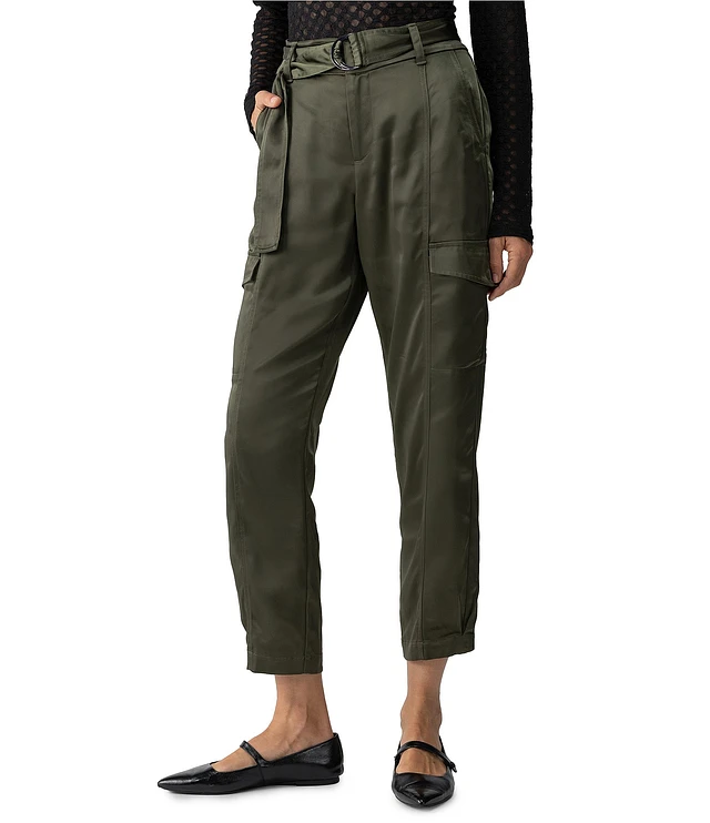 S*i様 【L'Appartement】 drape satin cargo p Sanctuary Classy Cargo Matte Satin Mid Rise Cropped Pants