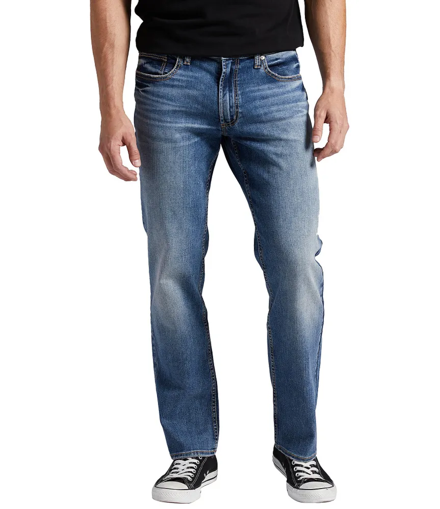 Silver Jeans Co. Allan Slim Fit Straight Leg Stretch Jeans | Brazos Mall