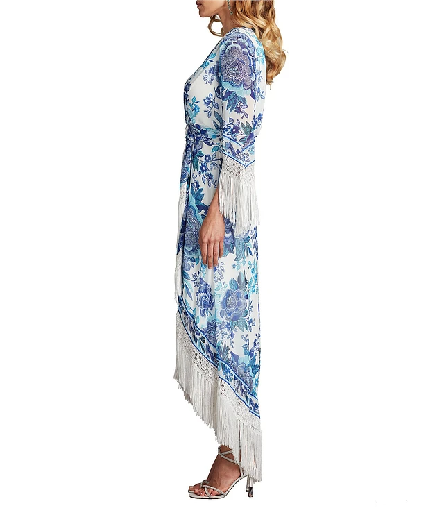Tadashi Shoji Women's Mair Floral Print Tassel Fringe Wrap