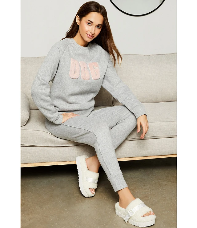 UGG® Madeline Fuzzy Logo Long Sleeve Coordinating Lounge