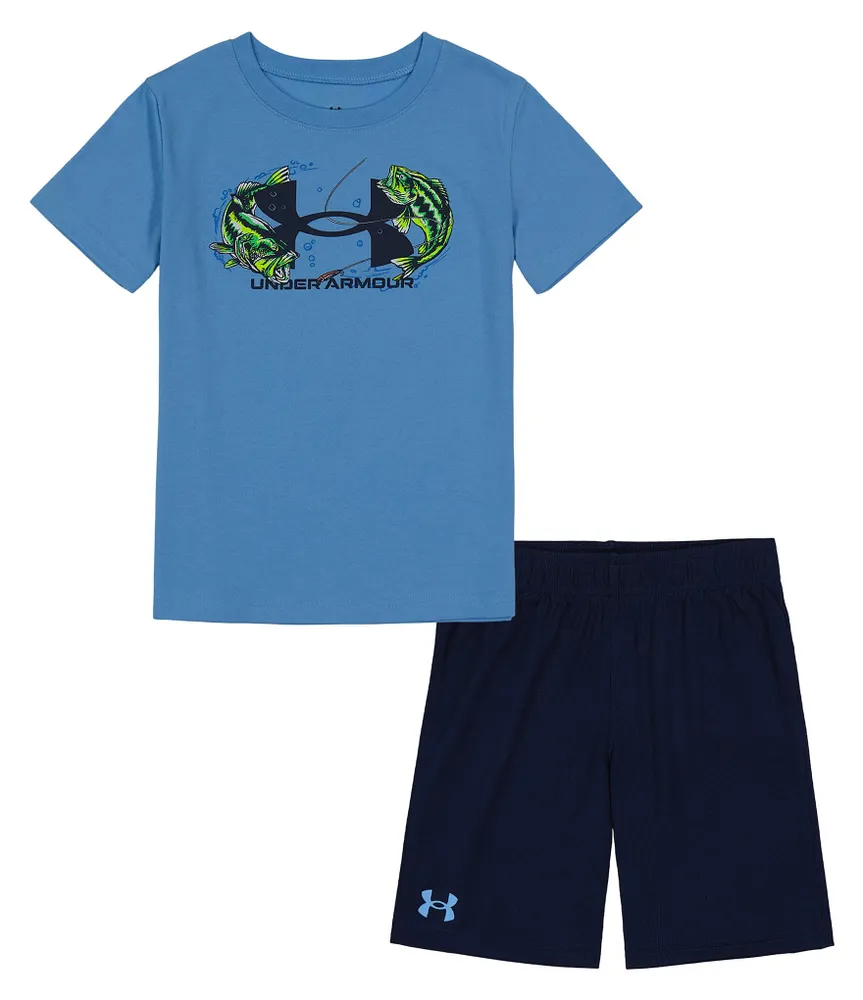 Under Armour Little Boys 2T 7 Short Sleeve Double Bass Icon Tee