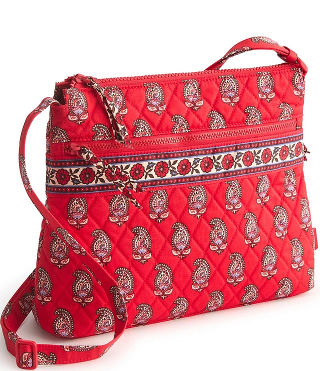 Vera Bradley Flowering Paisley Goji Berry Original Zip Hipster at