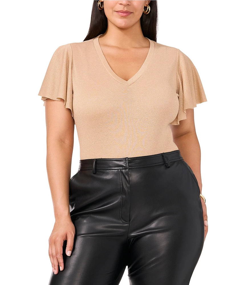 Vince camuto ruffle sleeve blouse on sale