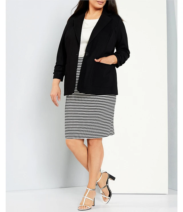 Vince camuto ruched sleeve blazer on sale