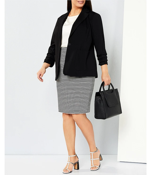 Vince camuto ruched sleeve blazer outlet