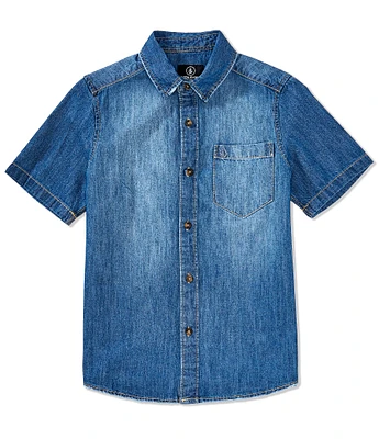 【WV PROJECT】23SS★ Summer Loud Denim Short Sleeve Shirt Denim Box Fit Short Sleeve Shirt