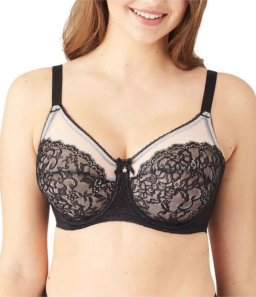 Wacoal Retro Chic Full Figure Underwire Lace Bra | Liberty Center