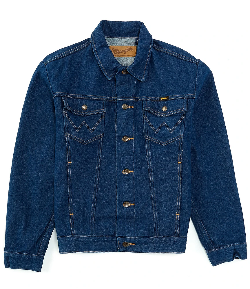 Wrangler×KEBOZ WIDE DENIM JACKET Wrangler, Men's Cowboy Cut Western Unlined Denim Jacket