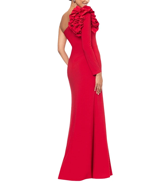 Stella 88 Big Girls One-Shoulder Swirl-Pattern Sheath Dress