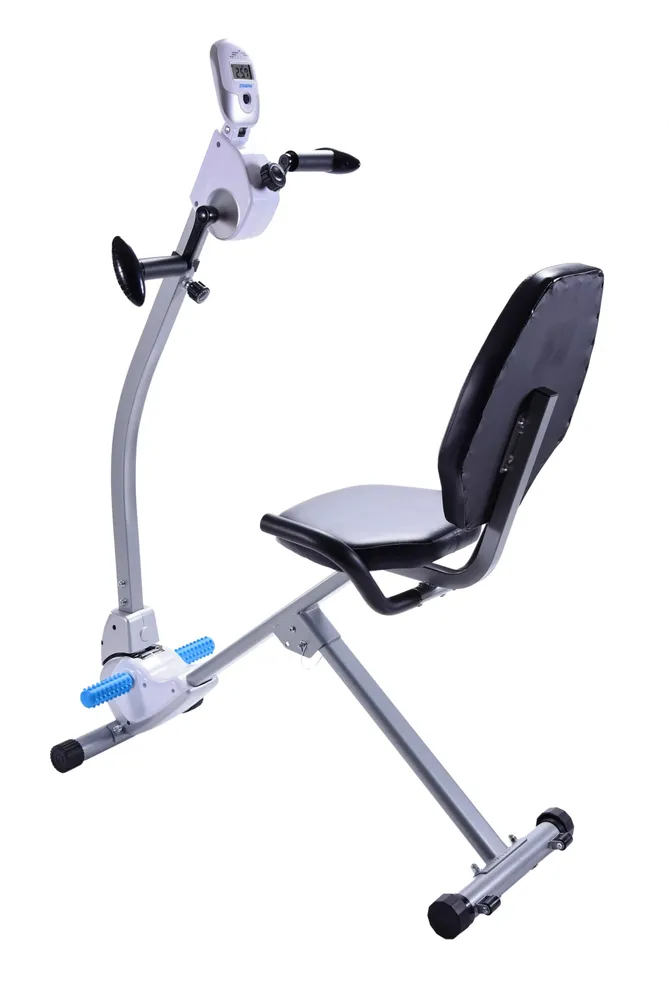 Seated upper outlet body exercise bike