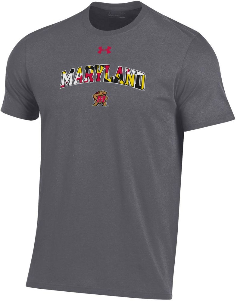 Under Armour Men's Maryland Terrapins Grey 'Maryland Pride' Performance  Cotton T-Shirt