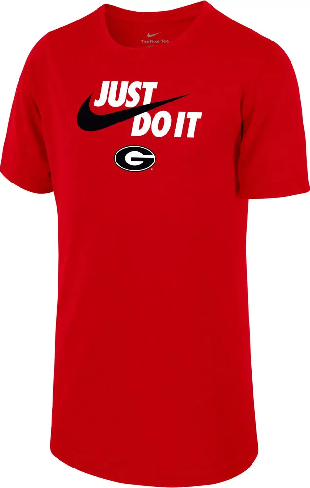 Red nike just do it shirt online