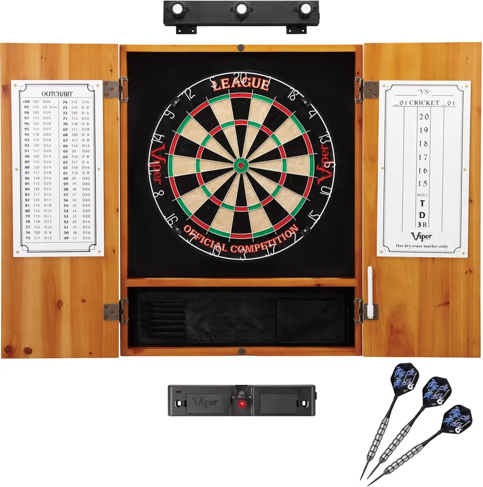 Dick's Sporting Goods Viper League Sisal Dartboard, Cabinet