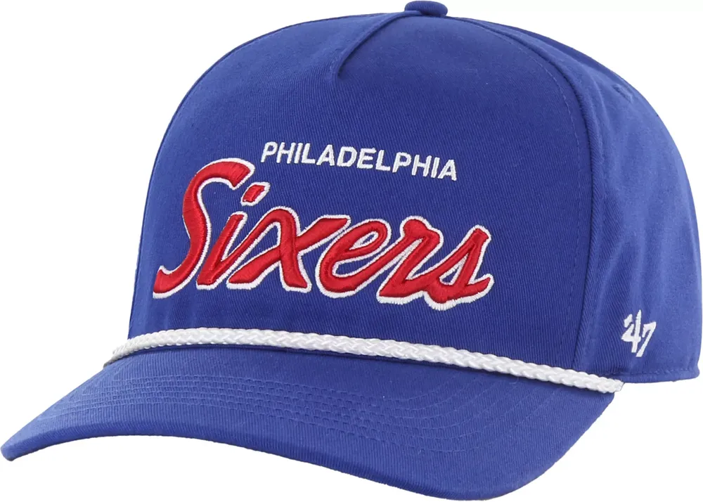 47 Brand Adult Philadelphia 76ers Script Adjustable Snapback Hitch Hat |  The Market Place