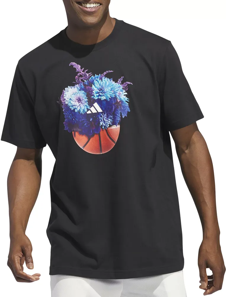 Adidas Men's Floral Hoops Short Sleeve Graphic T-Shirt | The 