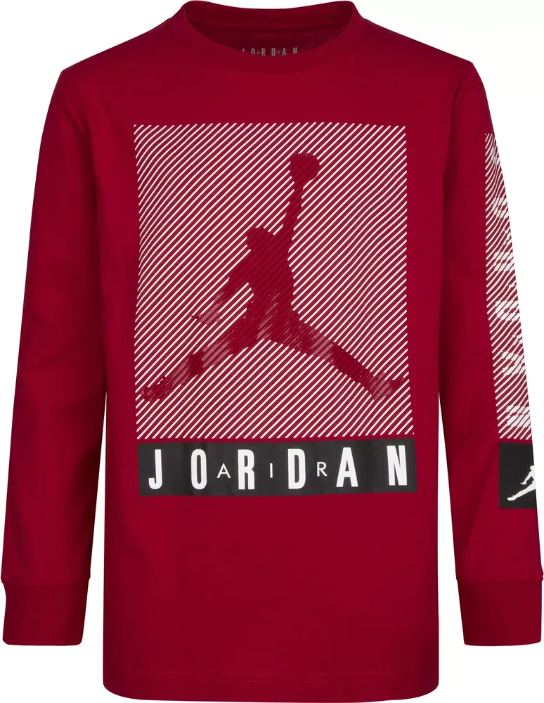 Red long sleeve jordan shirt deals