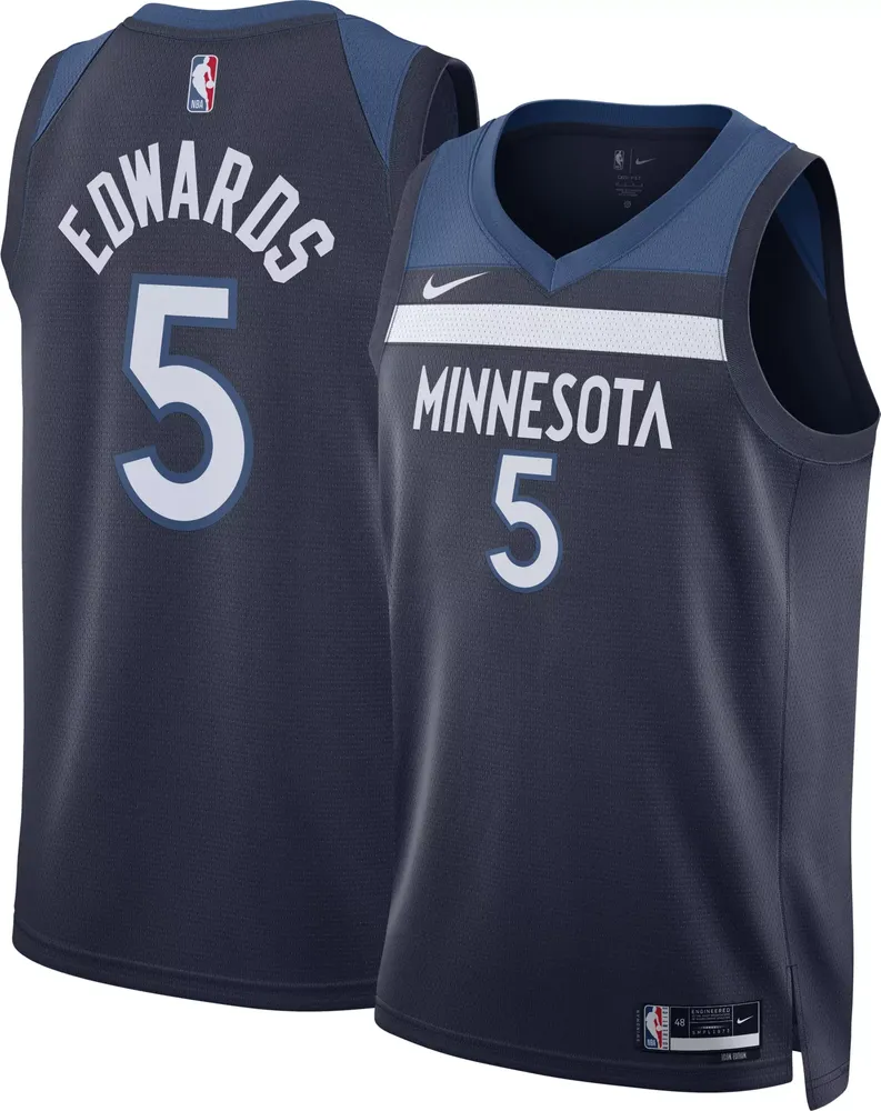 Nike Men's Minnesota Timberwolves Anthony Edwards #5 Navy Swingman ...