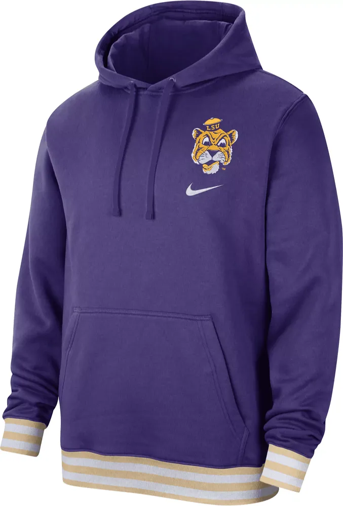 NIKE LSU Tigers Lightweight Football good Purple Hooded Men’s Jacket Size L