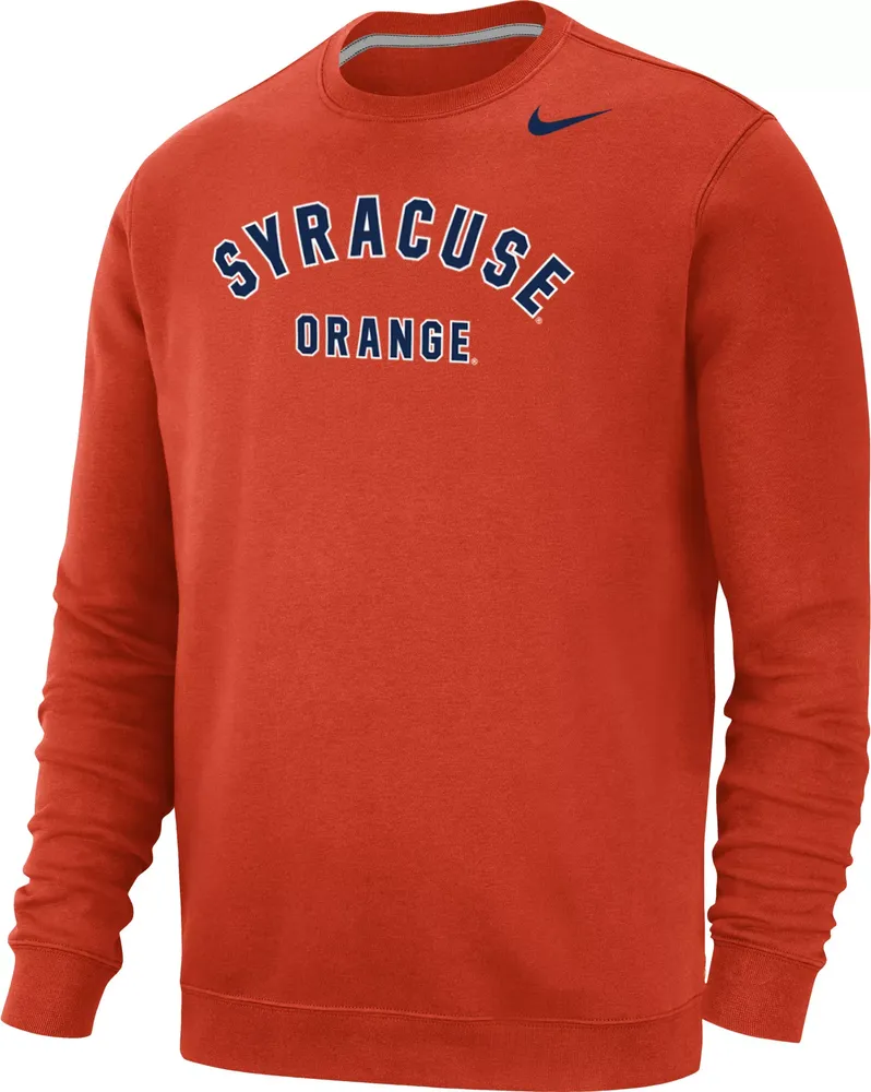 Nike club sweatshirt orange hot sale