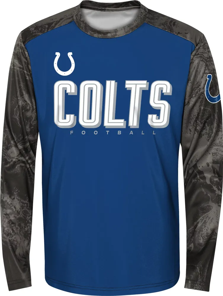 NFL Team Apparel Youth Indianapolis Colts Cover 2 Long Sleeve T-Shirt |  Pacific City