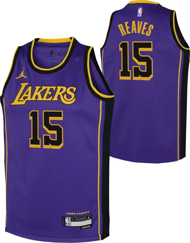 Nike Anthony outlet Davis #3 Los Angeles Lakers Swingman Jersey Purple Boy's Size Large