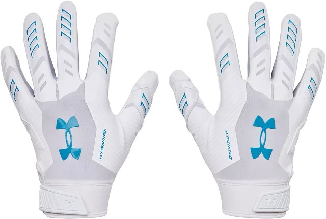 Under Armour Adult F9 Nitro Ice Novelty Football Gloves | Liberty