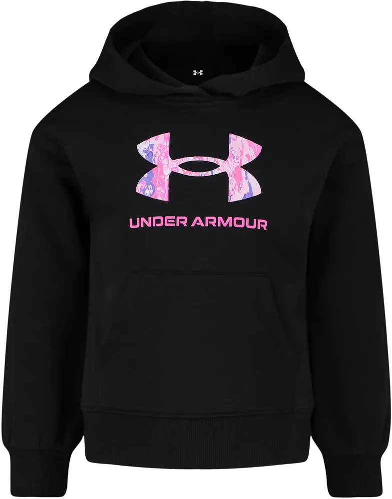 Under armour small logo hoodie hotsell