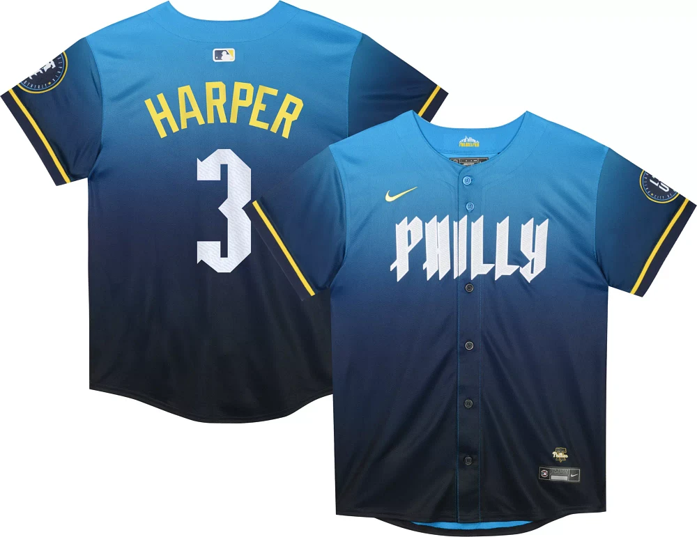 Nike Youth Philadelphia Phillies 2024 City Connect Bryce Harper #3 Limited  Vapor Jersey | The Market Place