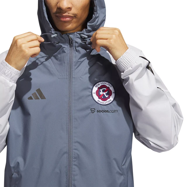 Adidas New England Revolution 2023 Grey All-Weather Jacket
