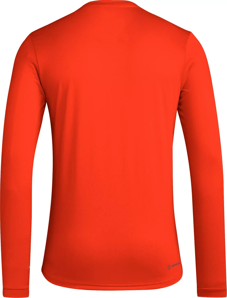 Adidas orange long sleeve shops shirt