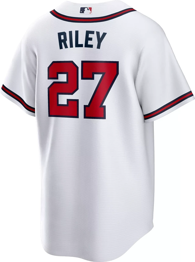 Nike Men's Atlanta Braves Austin Riley #27 White Home Cool