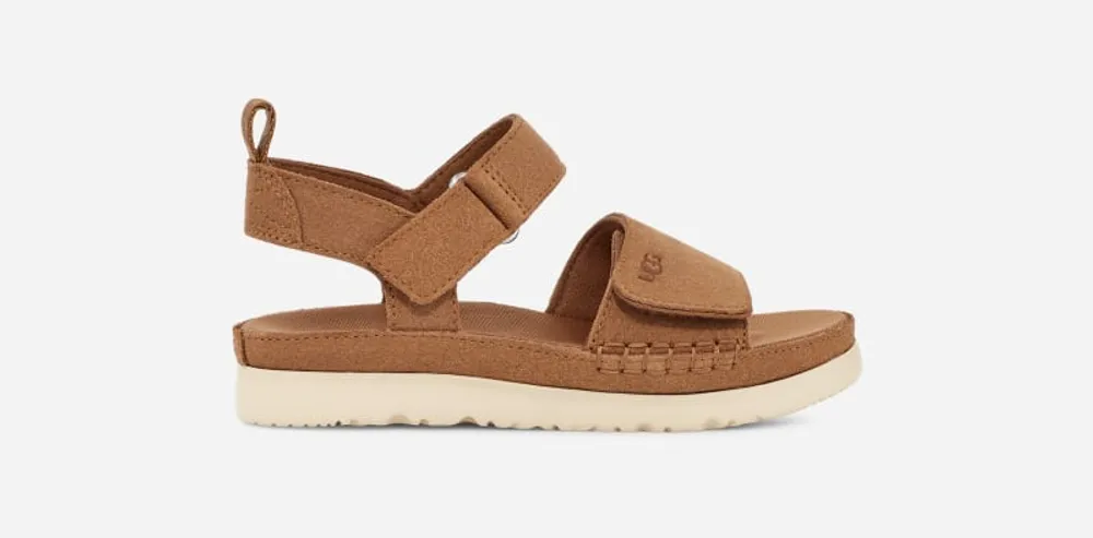 UGG Kids Goldenstar Suede Sandals in Chestnut Yorkdale Mall