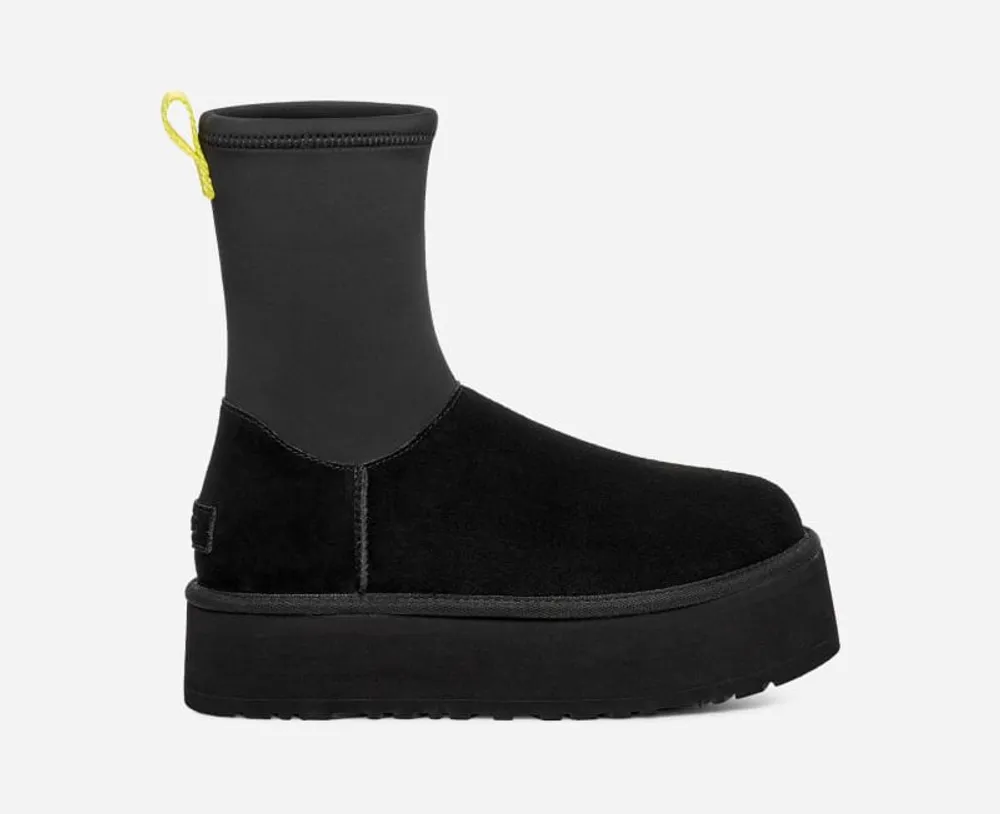 UGG Women s Classic Dipper Neoprene Suede Classic Boots in Black