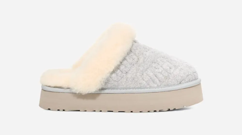 UGG® Women's Disquette Felted Sheepskin Slippers in Grey 