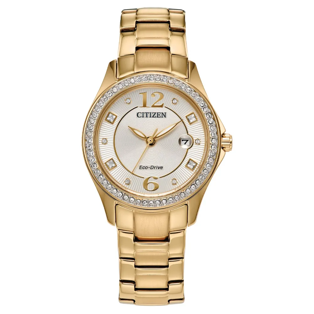 Don Roberto Jewelers Citizen Crystal Gold Tone Watch Montebello