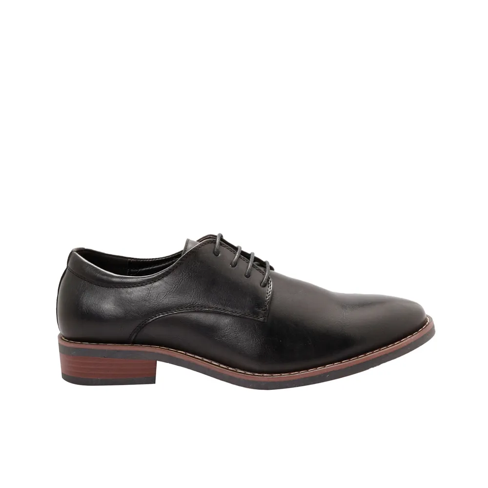 Dorothy Gaynor Zapatos negro mate liso para hombre con agujetas