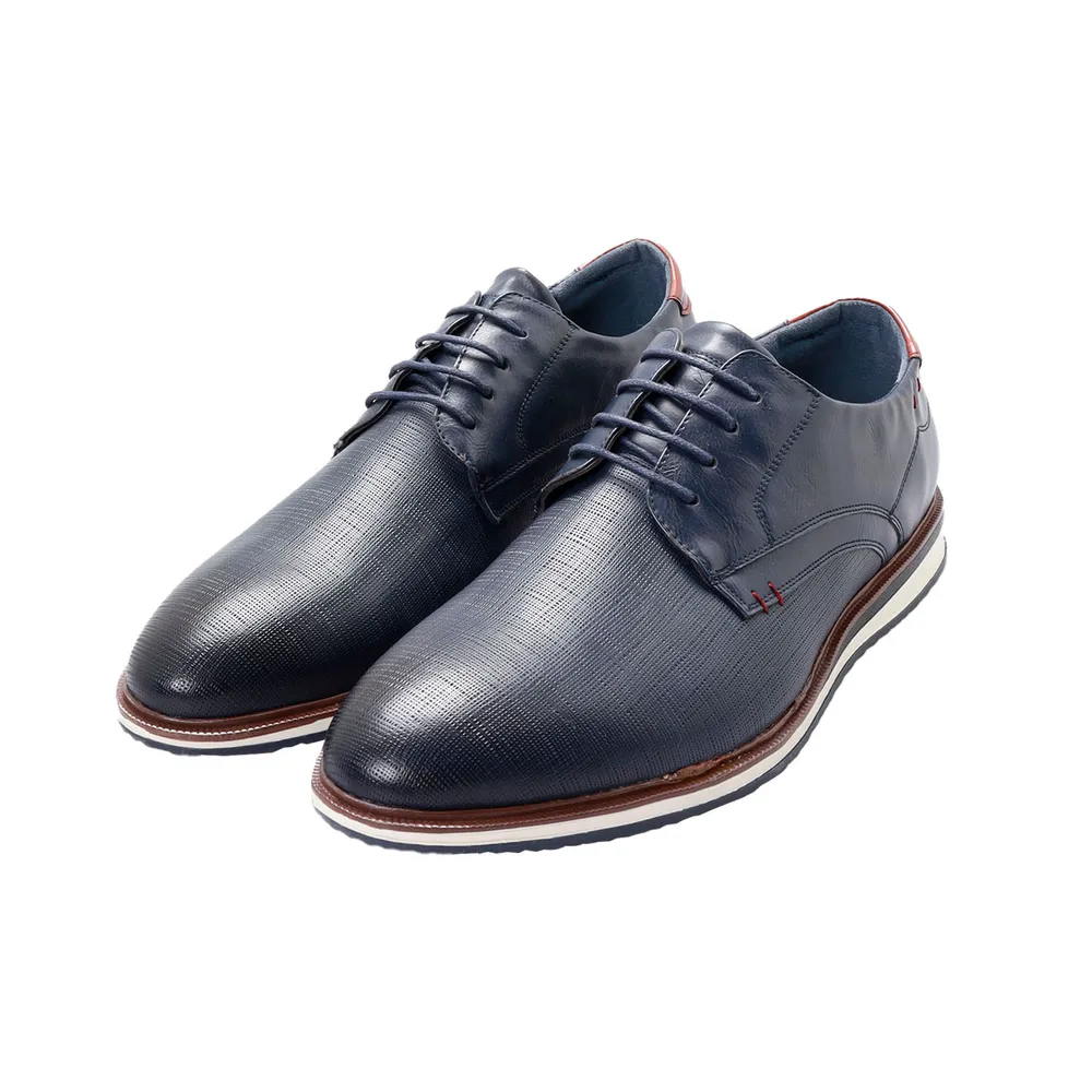 Zapatos azul marino brillante para hombre con agujetas Dorothy Gaynor