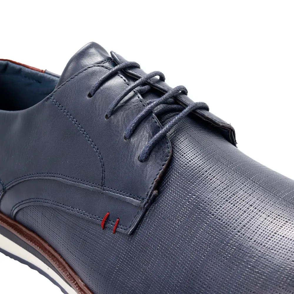 Zapatos azul marino brillante para hombre con agujetas Dorothy Gaynor