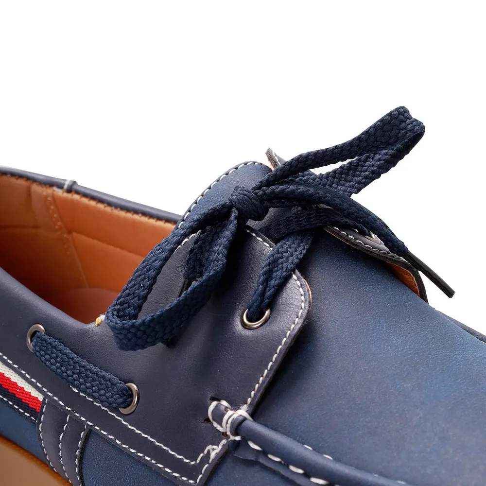 Dorothy Gaynor Mocasines azul marino para hombre con agujetas