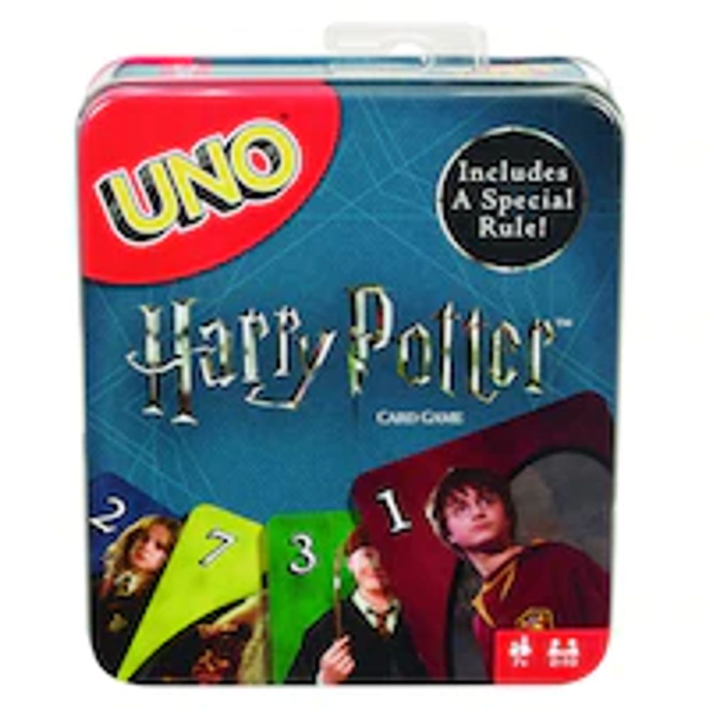 Harry Potter UNO Kartenspiel In Metalldose – Mit Hogwarts-Charakteren Und Spezialregel