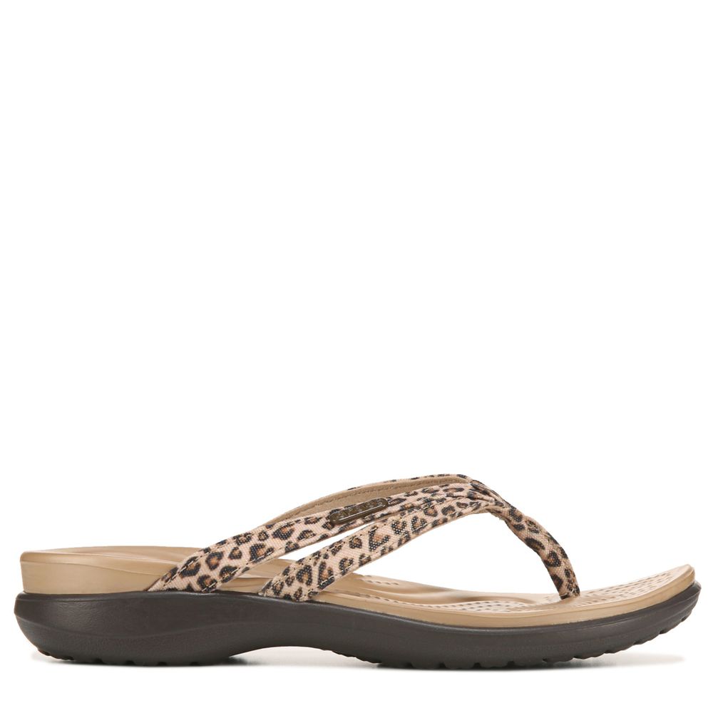 Crocs women's capri best sale basic strappy flip