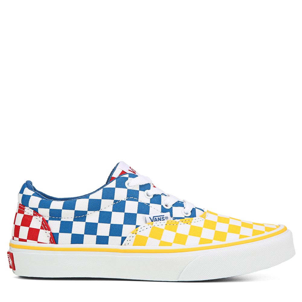 Yellow checkered vans kids store