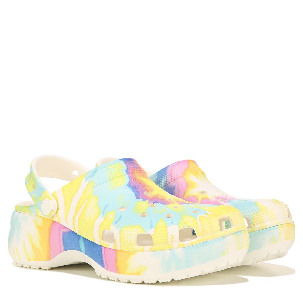Pastel tie clearance dye crocs womens