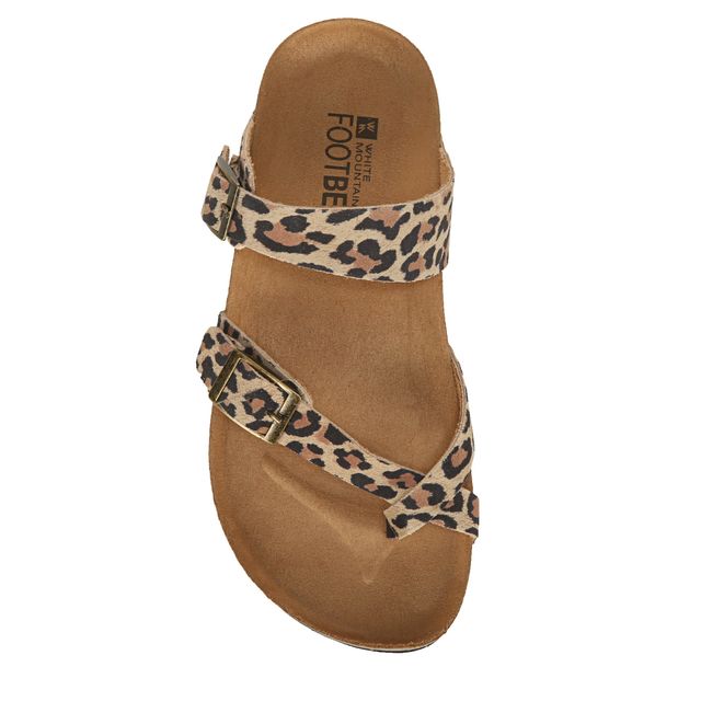 White mountain leopard sandals store