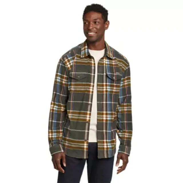 Eddie bauer lined flannel on sale shirt