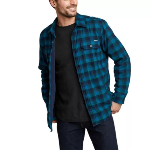 Eddie bauer fleece 2025 lined flannel