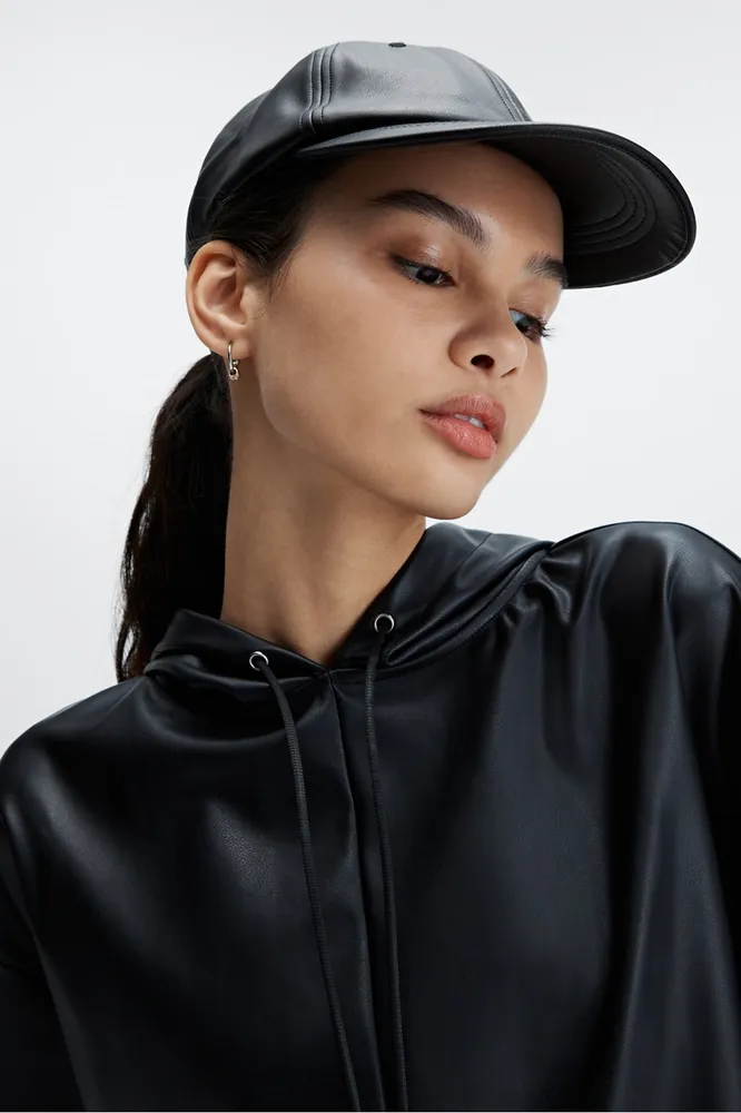 Vegan leather cheap baseball cap