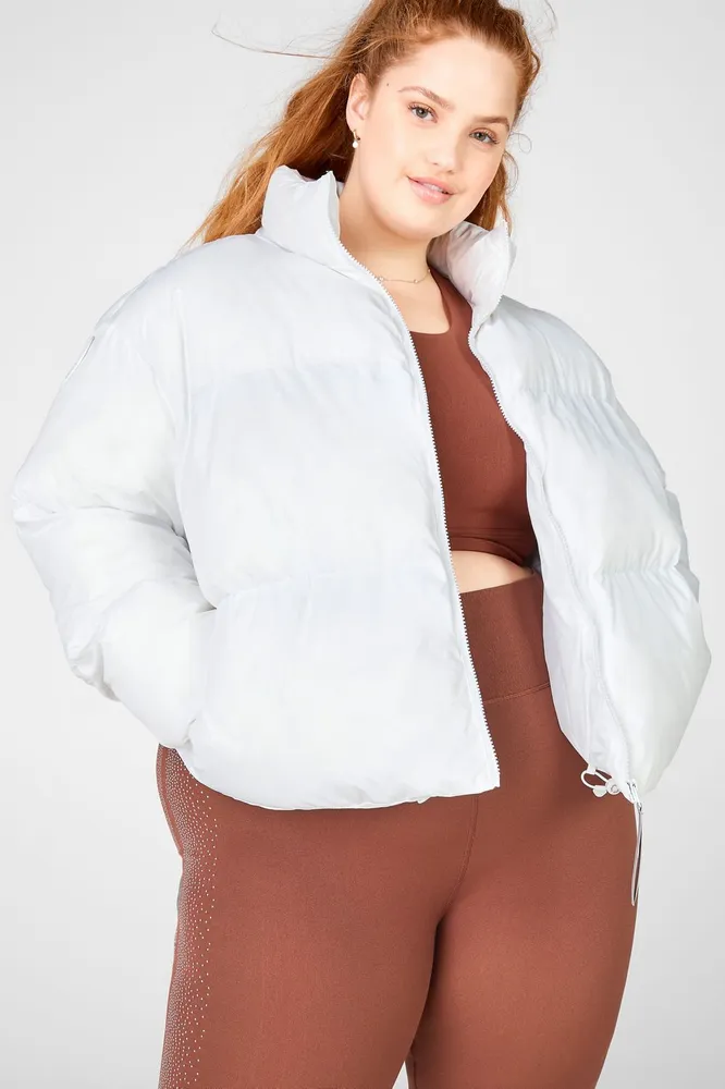 White plus hotsell size puffer coat